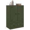 vidaXL Buffet vert olive 67x39x95 cm acier