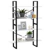 vidaXL Bibliothèque à 4 niveaux blanc 100x30x140 cm bois d'ingénierie