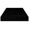 vidaXL Étagère murale flottante 4 pcs Noir brillant 50x23x3,8 cm MDF