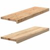 vidaXL Marches d'escalier 2 pcs non trait&eacute; 80x30x2cm bois ch&ecirc;ne massif