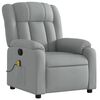 vidaXL Fauteuil de massage inclinable gris clair tissu