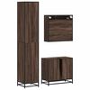 vidaXL Ensemble de meubles de salle de bain 3 pcs Ch&ecirc;ne marron