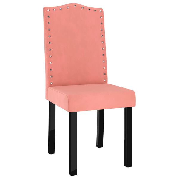 vidaXL Chaises &agrave; manger lot de 6 rose velours