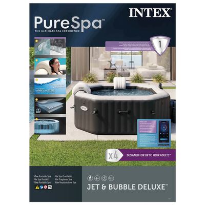 Intex Baignoire de massage à jets et à bulles octogone PureSpa