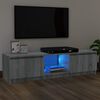 vidaXL Meuble TV avec lumi&egrave;res LED Sonoma gris 140x40x35,5 cm