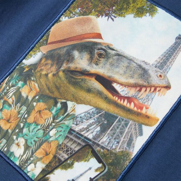 T-shirt pour enfants bleu fonc&eacute; 116