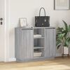 vidaXL Buffet LED Gris Sonoma 90 x 32 x 75 cm Bois d'ing&eacute;nierie