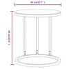 vidaXL Table d'appoint Dor&eacute; et noir 45 cm Verre tremp&eacute;
