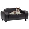vidaXL Canap&eacute; pour chien Marron 80x50x40 cm Similicuir