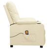 vidaXL Fauteuil de massage Cr&egrave;me Similicuir