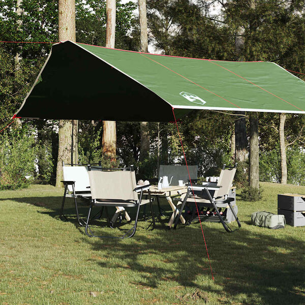 vidaXL B&acirc;che de camping vert 420x440 cm imperm&eacute;able