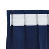 vidaXL Rideaux occultants 2 pcs Bleu fonc&eacute; 140 x 140 cm Velours