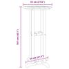 vidaXL Table de bar Gris clair 55 x 55 x 107 cm HDPE