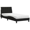 vidaXL Lit avec matelas Hanko noir 90x200 cm tissu