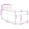 vidaXL Sommier &agrave; lattes de lit et matelas Gris fonc&eacute; 80x200 cm Velours