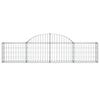 vidaXL Paniers à gabions arqués 20 pcs 200x30x40/60 cm Fer galvanisé
