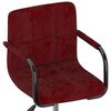 vidaXL Chaises &agrave; manger pivotantes lot de 4 rouge bordeaux velours