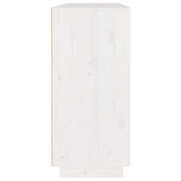 vidaXL Buffet blanc 110x34x75 cm bois massif de pin