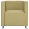 vidaXL Fauteuil cube Vert Tissu