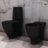 vidaXL Ensemble de toilette et bidet C&eacute;ramique Noir
