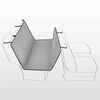 TRIXIE Housse de banquette auto pour chiens 160x145 cm Gris clair