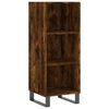 vidaXL Buffet haut Ch&ecirc;ne fum&eacute; 34,5x34x180 cm Bois d'ing&eacute;nierie
