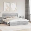 vidaXL Cadre de lit Gris Sonoma 180 x 200 cm Pin massif