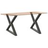 vidaXL Pieds de table à manger 2 pièces Anthracite 90 x (72-73,3) cm Acier