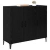 vidaXL Buffet Chêne noir 34 x 90 x 80 cm Bois d'ingénierie