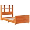 vidaXL Cadre de lit sans matelas cire marron 90x200 cm bois pin massif