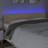 vidaXL T&ecirc;te de lit &agrave; LED Cr&egrave;me 180x5x78/88 cm Tissu