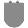 vidaXL Si&egrave;ge de toilette Gris 44 x 36,4 x 3,4 cm Duroplast