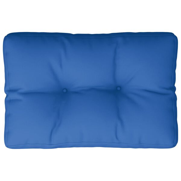vidaXL Coussin de palette bleu royal 50x40x12 cm tissu