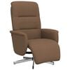 vidaXL Fauteuil inclinable avec repose-pieds marron tissu