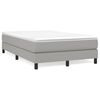 vidaXL Sommier à lattes de lit et matelas gris clair 120x190 cm tissu