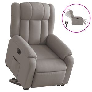 vidaXL Fauteuil inclinable &eacute;lectrique taupe tissu
