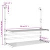 vidaXL Séchoir à linge pour balcon 89x25x(60-95) cm aluminium