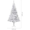 vidaXL Arbre de Noël artificiel pré-éclairé/boules argenté 240 cm PET