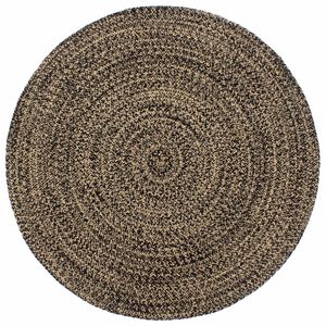 vidaXL Tapis fait &agrave; la main Jute Noir et marron 180 cm
