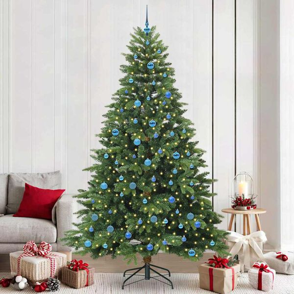 vidaXL Sapin de No&euml;l artificiel avec 300 LED Vert 240 cm PE et PVC