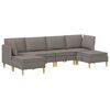 vidaXL Ensemble de meubles pour le salon 6 pcs Taupe Tissu
