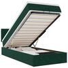 vidaXL Cadre de lit ottoman avec matelas vert fonc&eacute; 80x200 cm velours