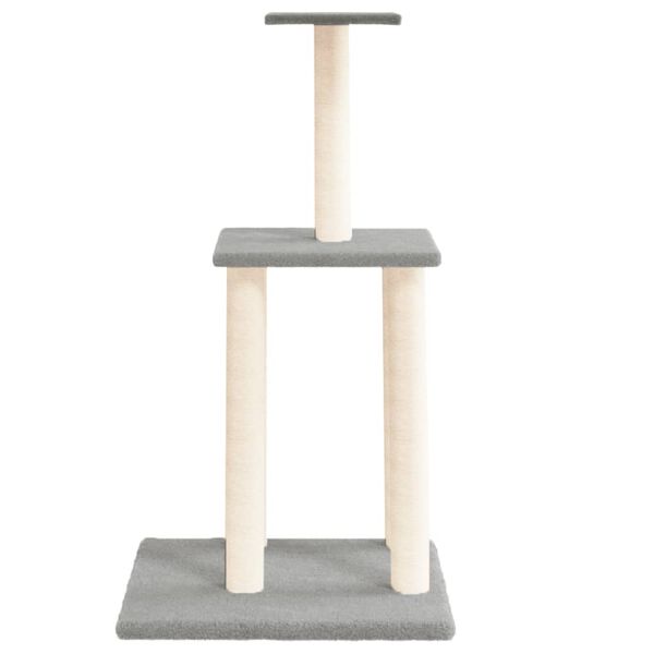 vidaXL Arbre à chat avec griffoirs en sisal gris clair 85,5 cm