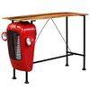 vidaXL Table de bar forme de tracteur Bois de manguier massif Rouge