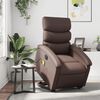 vidaXL Fauteuil inclinable de massage &eacute;lectrique marron similicuir