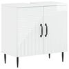 vidaXL Meuble sous Lavabo de Salle de Bain HAARLEM Blanc brillant