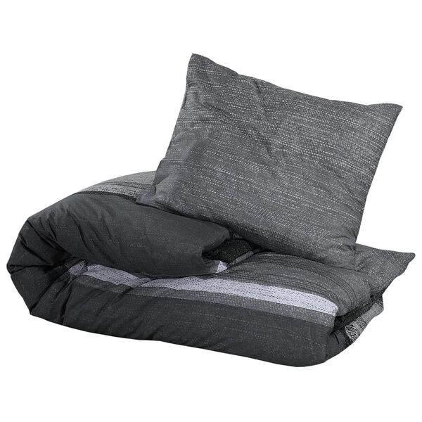vidaXL Ensemble de housse de couette gris foncé 200x200 cm Coton