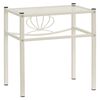 vidaXL Tables de chevet 2 pcs Blanc et transparent M&eacute;tal et verre
