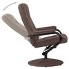 vidaXL Fauteuil TV avec repose-pied Marron Similicuir daim