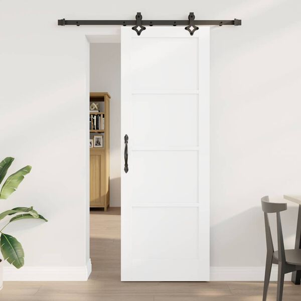 vidaXL Porte coulissante ORKDAL Blanc 73,5 x 211 cm Pin massif
